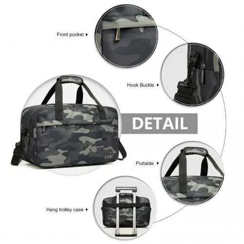 Kono Unisex Camouflage Lightweight Multi-Purpose Sports Travel Duffel Bag - Perfect for Gym, Travel & More