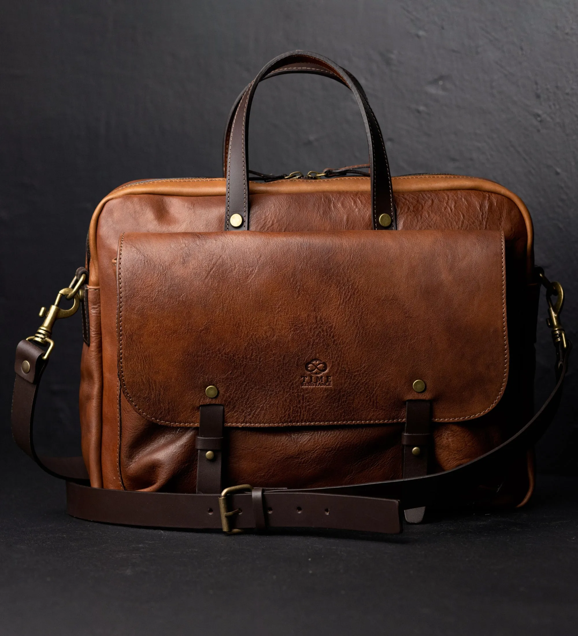 Leather Briefcase Laptop Bag - Lanark