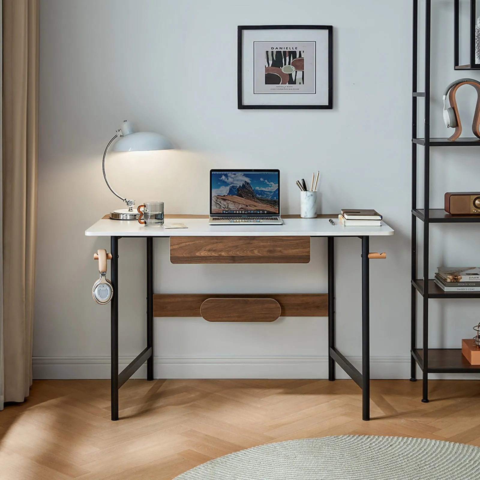 LIAN Walnut Grey, Computer and Office Desk