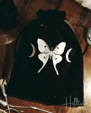 Luna Moth Velvet Tarot/Oracle Bag