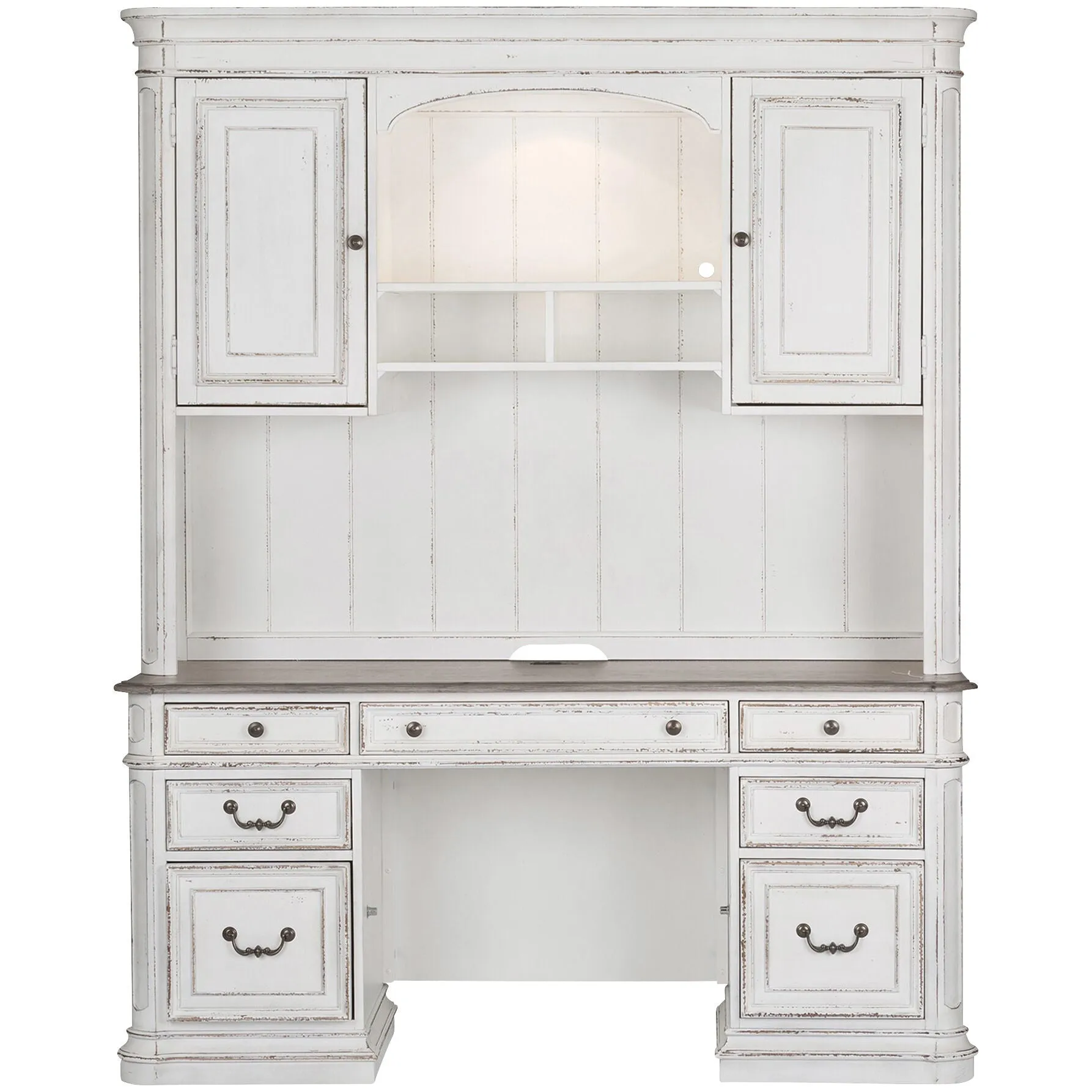 Magnolia Manor 2 Piece Credenza And Hutch