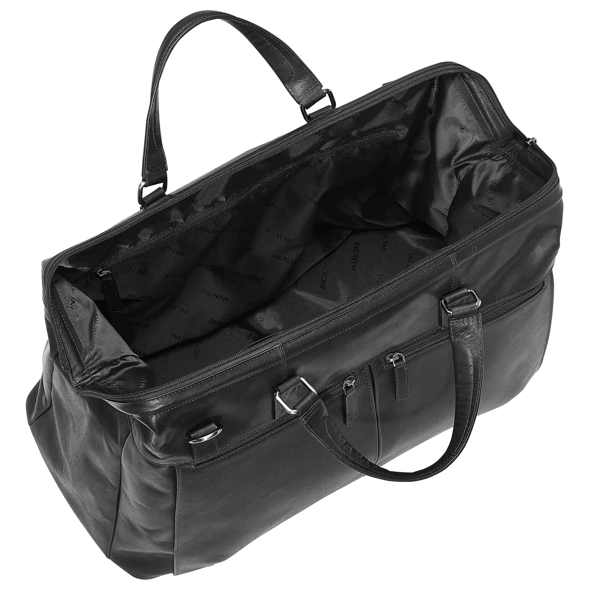 Mancini Leather Classic Carry-on Duffle Bag