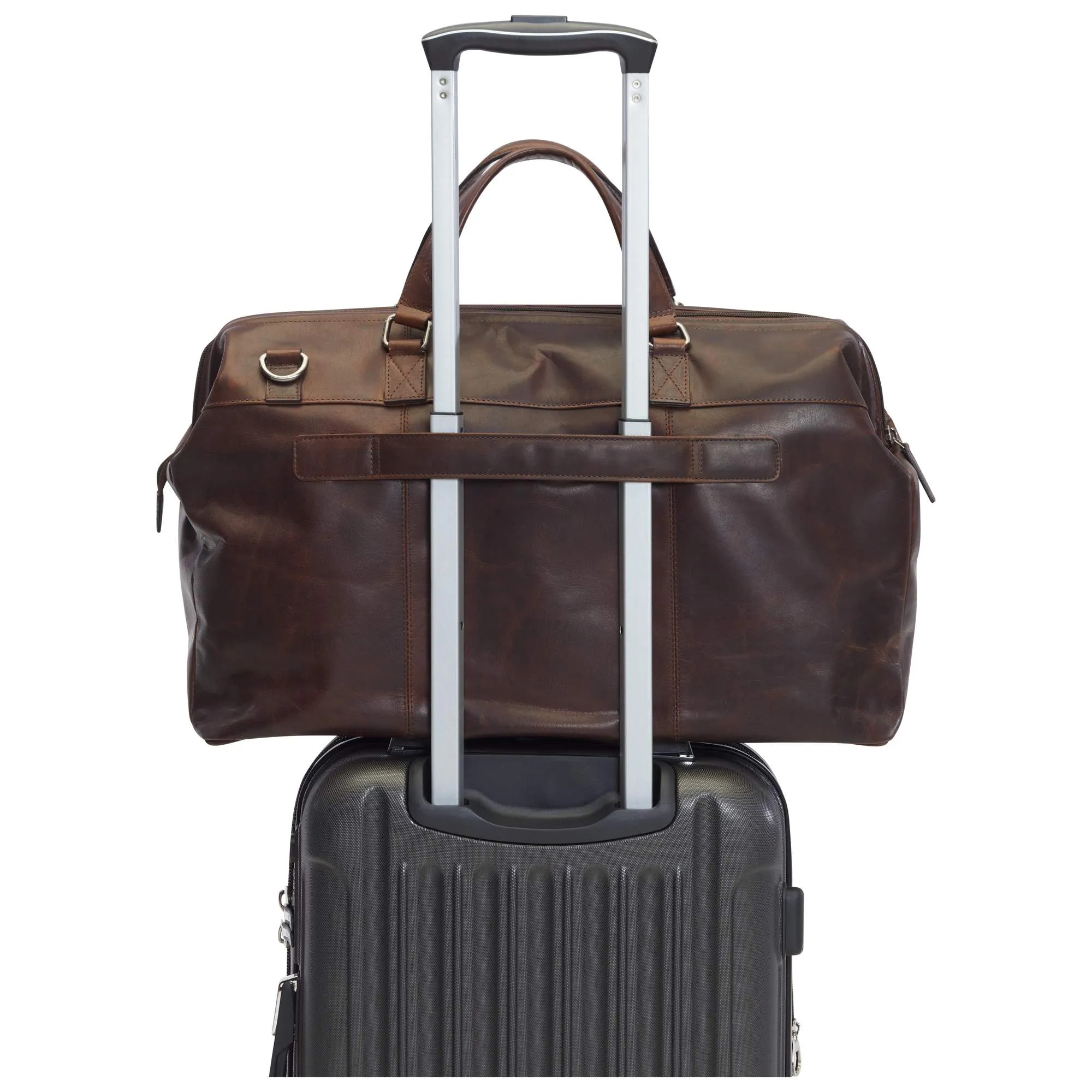 Mancini Leather Classic Carry-on Duffle Bag