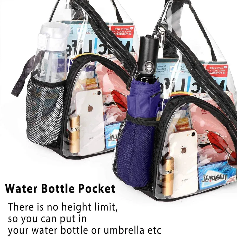 Men Women Waterproof Lightweight Transparent PVC Shoulder Bag