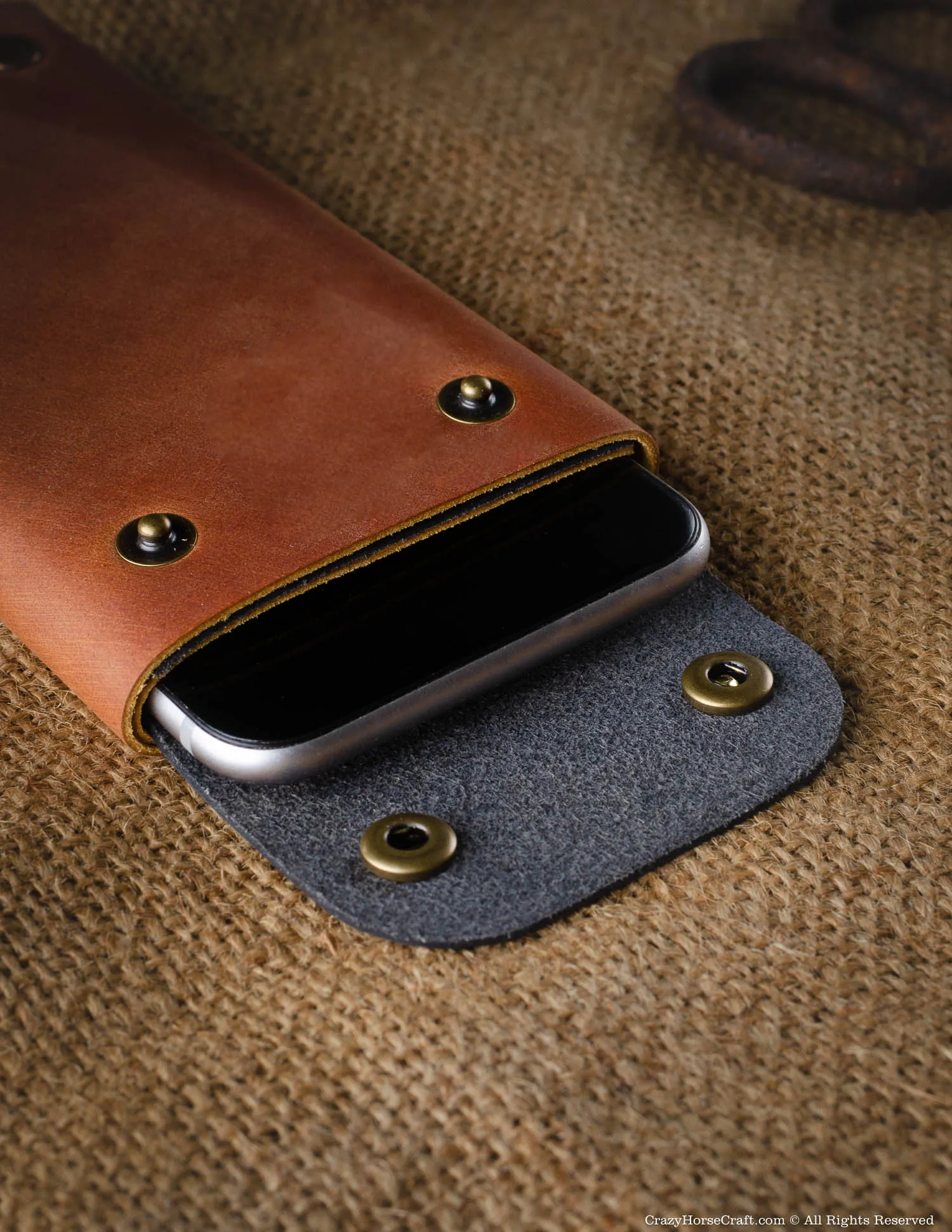 Minimalist Phone case / wallet | Classic Brown