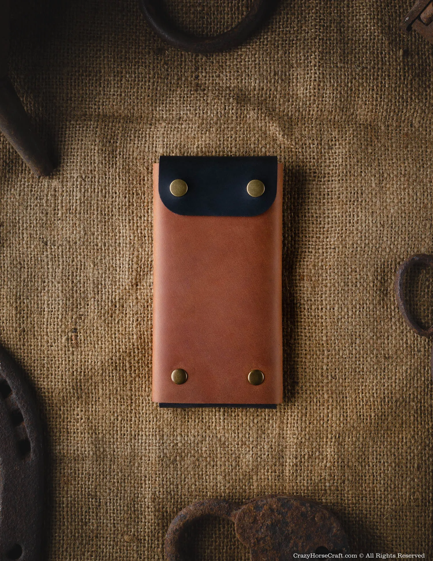 Minimalist Phone case / wallet | Classic Brown