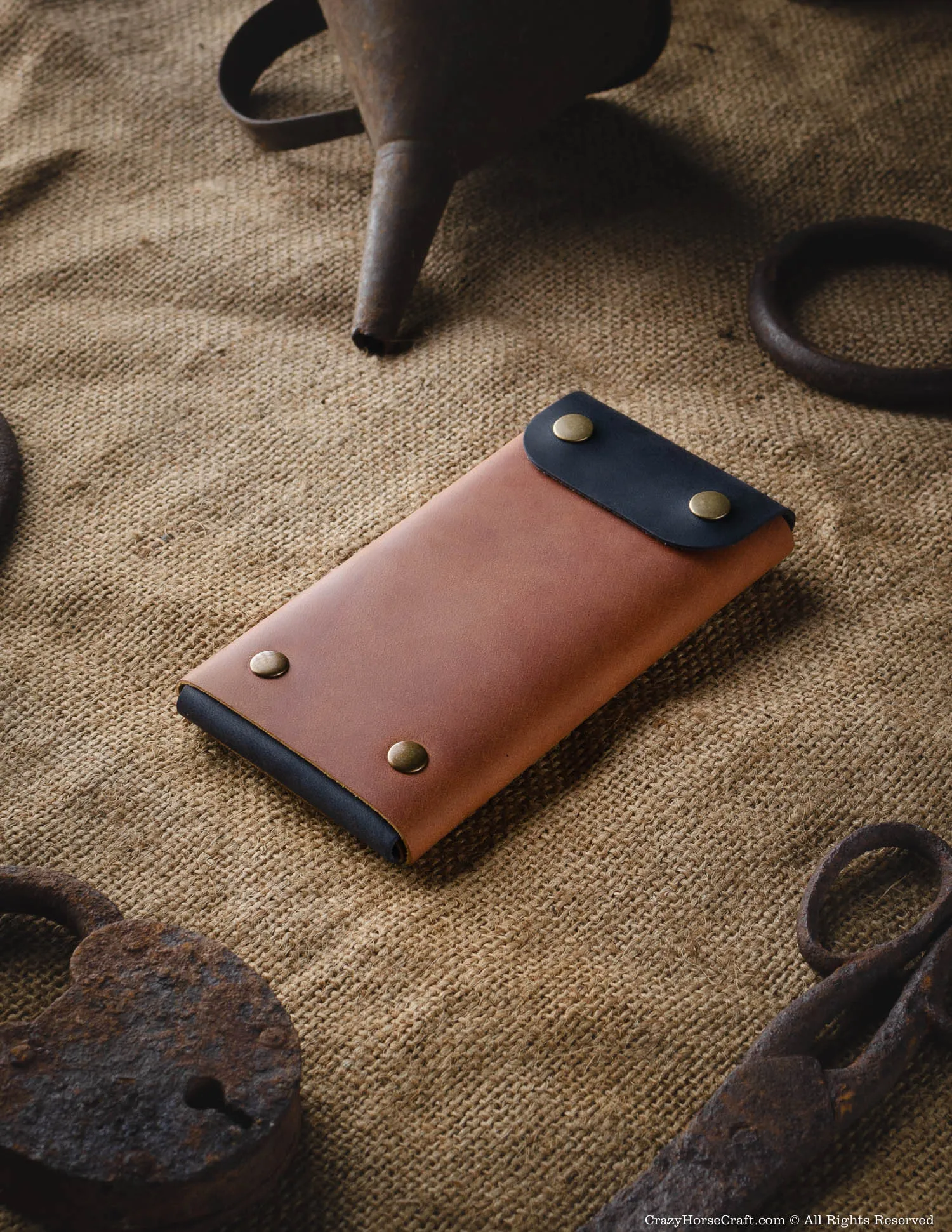 Minimalist Phone case / wallet | Classic Brown