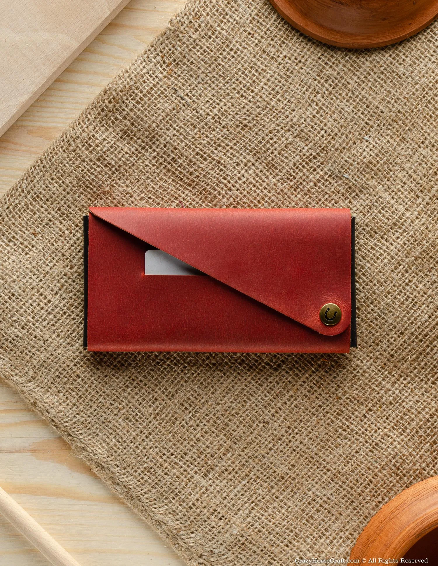 Minimalist Phone case / wallet | Fragola Red