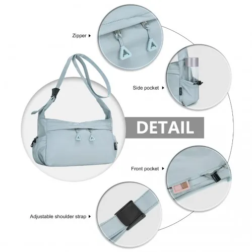 Miss Lulu Blue Ultra-Light Water-Resistant Crossbody Bag - Stylish & Practical for Urban Commutes