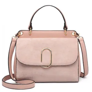 Miss Lulu Stylish Ladies Leather Handbag Shoulder Bag - Elegant Pink Evening Accessory for All Occasions