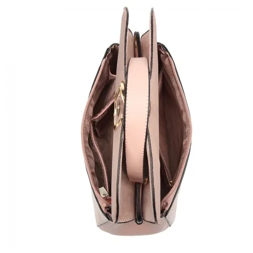 Miss Lulu Stylish Ladies Leather Handbag Shoulder Bag - Elegant Pink Evening Accessory for All Occasions