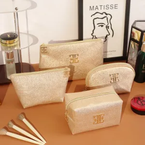 New PU hot stamping cosmetic bag large capacity ins high appearance multifunctional portable