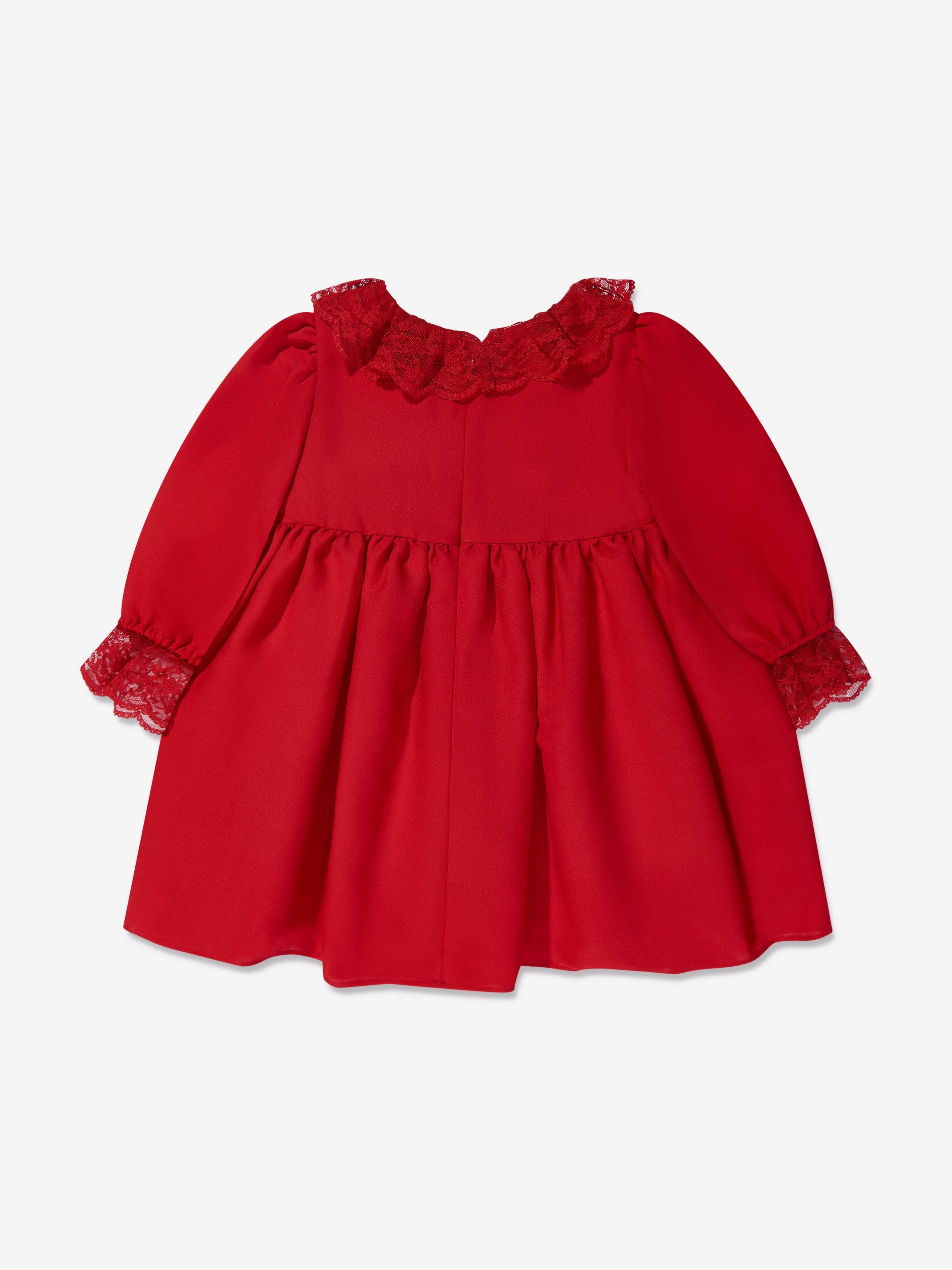 Patachou Baby Girls Lace Trim Occasion Dress in Red