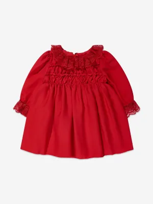 Patachou Baby Girls Lace Trim Occasion Dress in Red