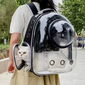 Pet Capsule Backpack: Clear Window, Ventilation, Convenience