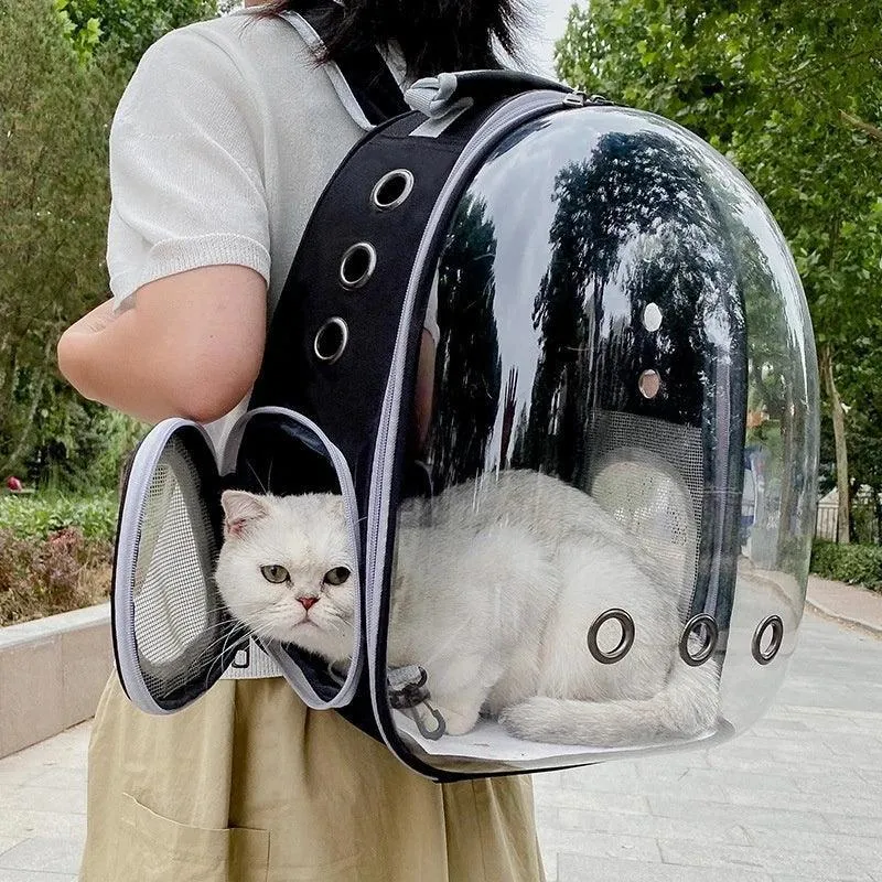 Pet Capsule Backpack: Clear Window, Ventilation, Convenience