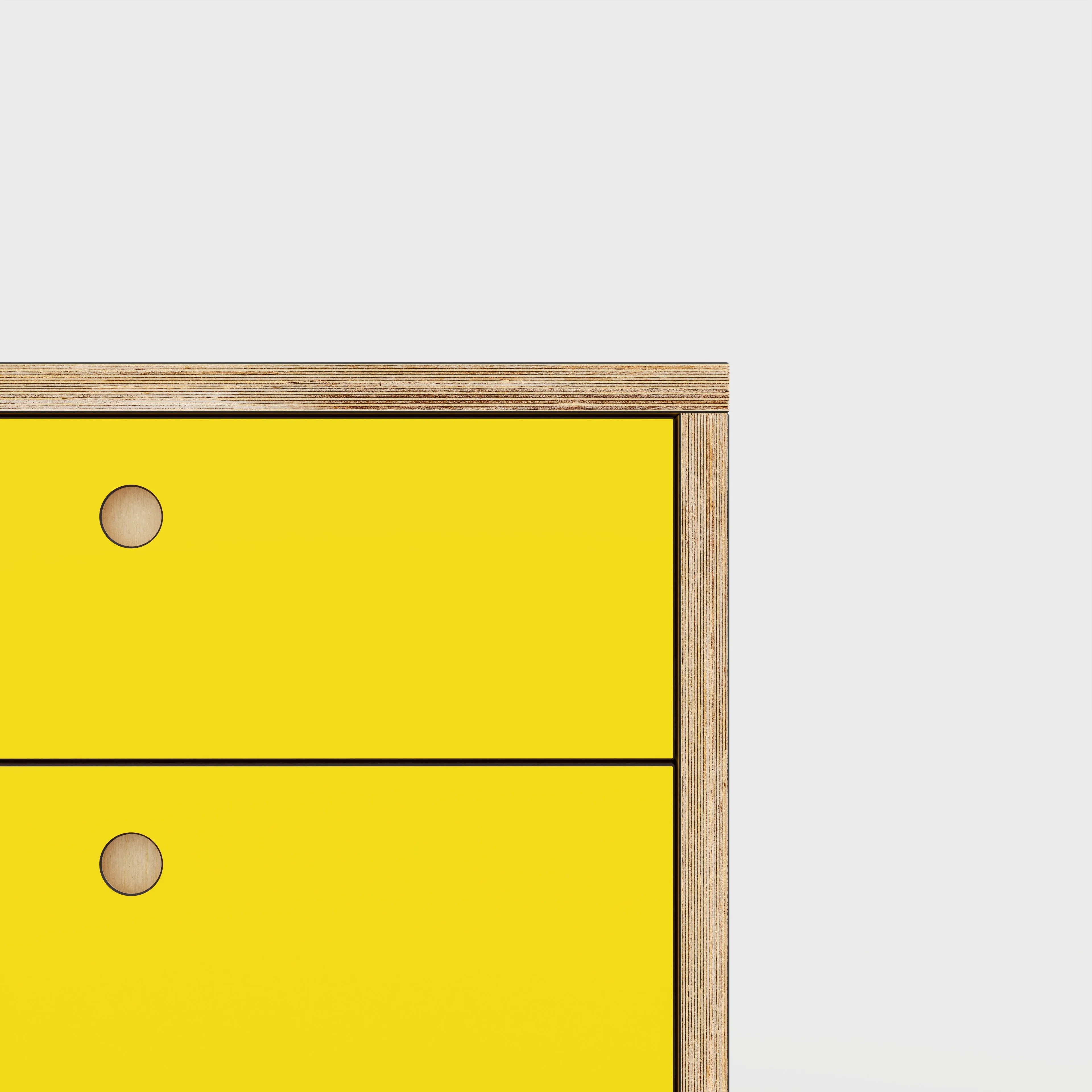 Plywood Drawer Unit - Formica Chrome Yellow - 600(w) x 600(d) x 750(h)