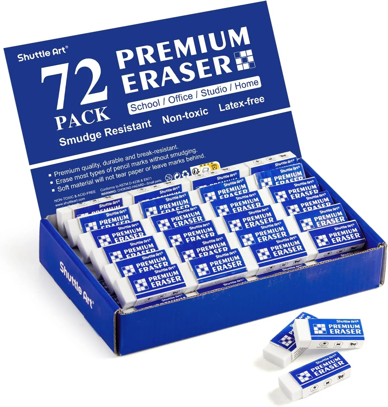 Premium Erasers Bulk - Set of 72