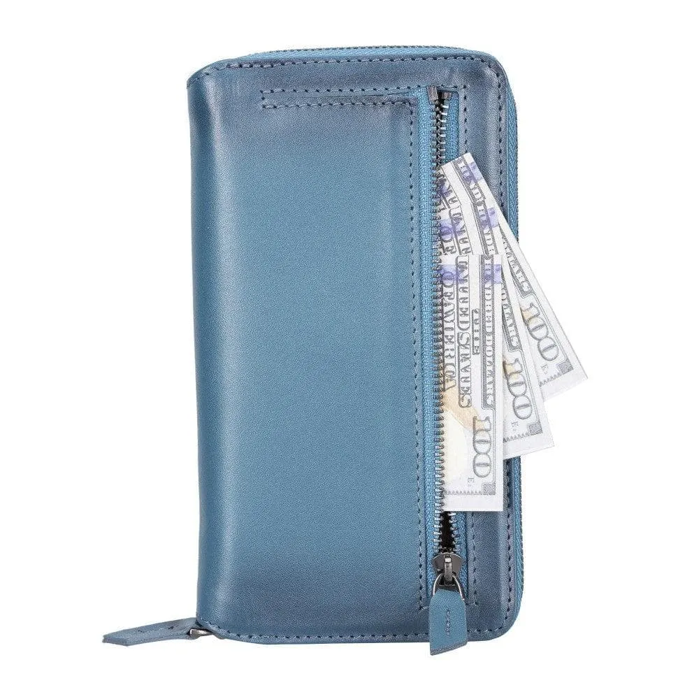 Samsung Galaxy S22 Series Zippered Leather Detachable Wallet Case