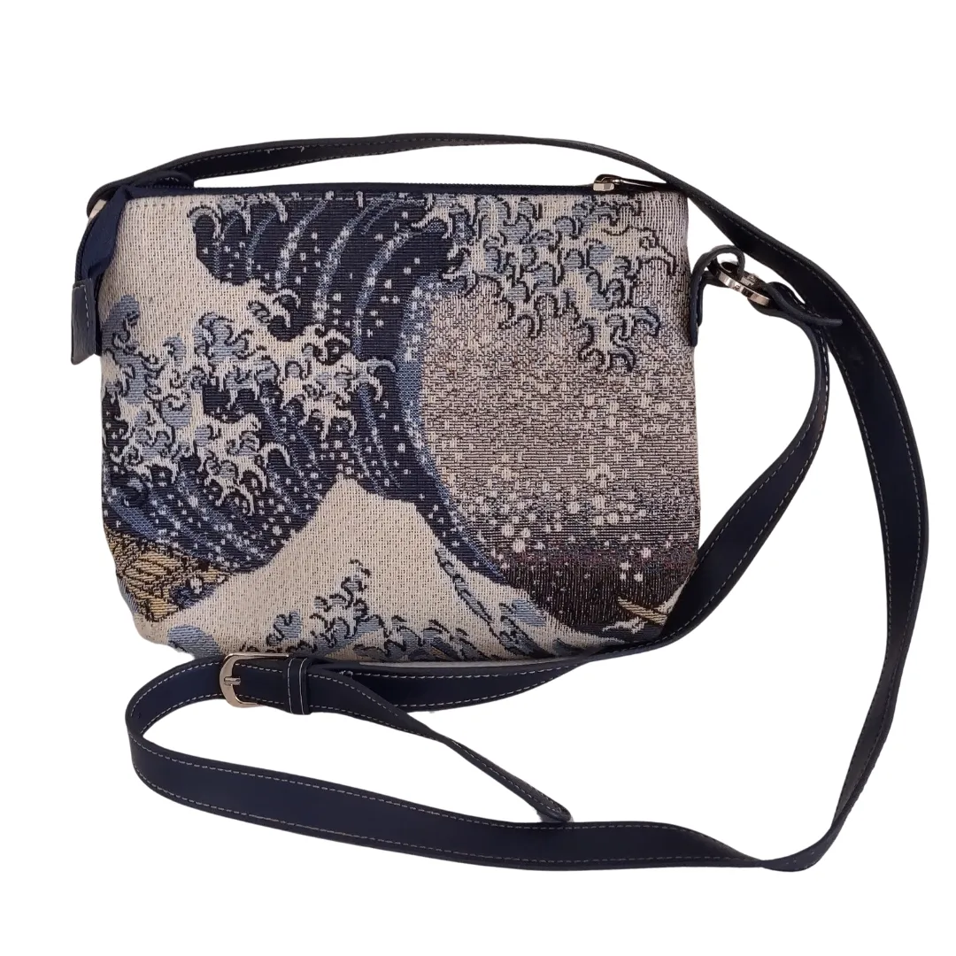 Signare Tapestry Crossbody Bag Hokusai, The Great Wave off Kanagawa