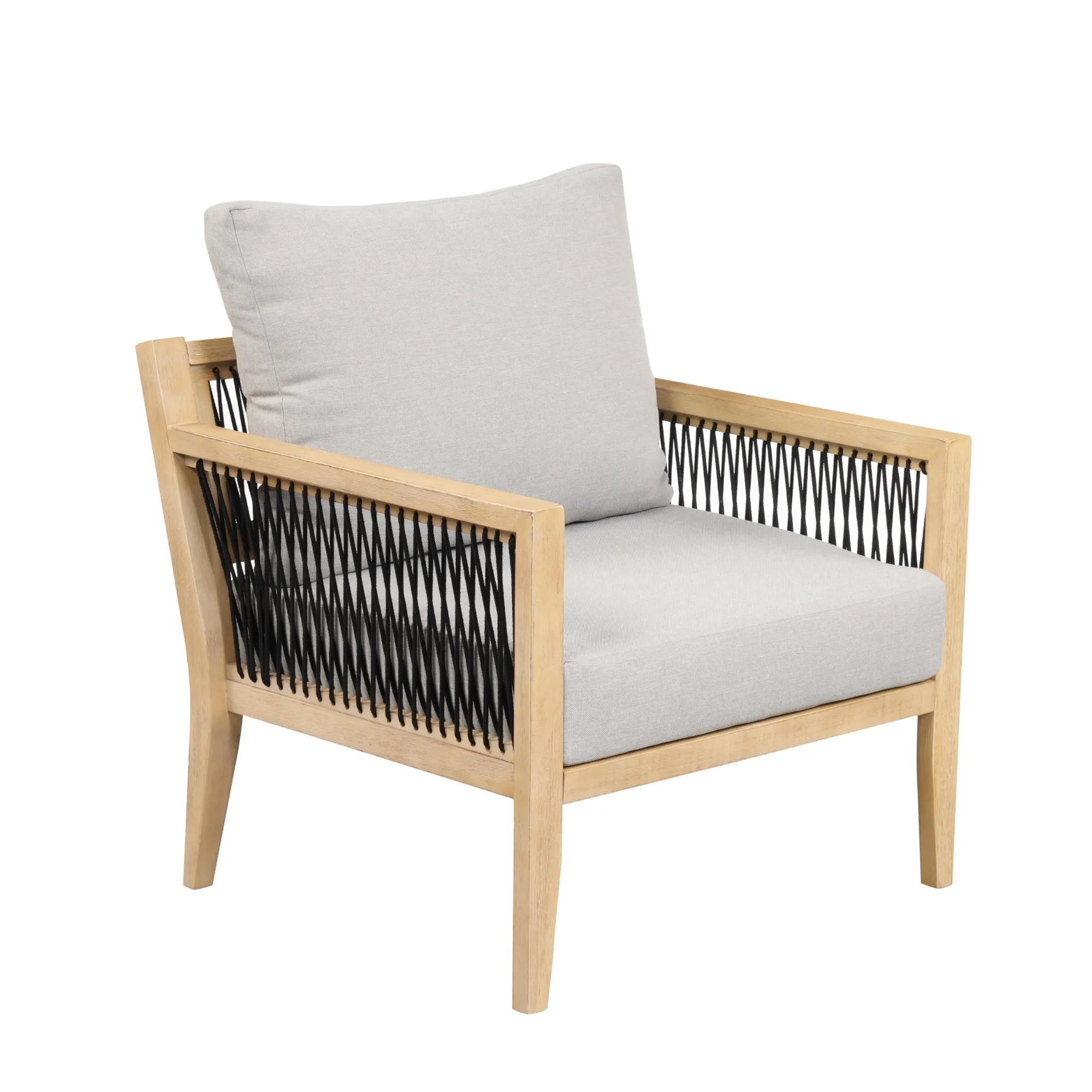 Solid Wood Outdoor Patio Arm Chair Acacia