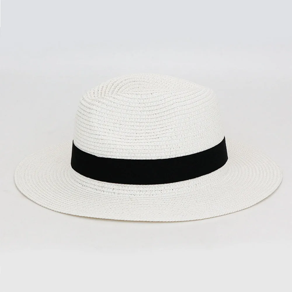 Summer Foldable Straw Hat Beach Hat Breathable Sun Hat