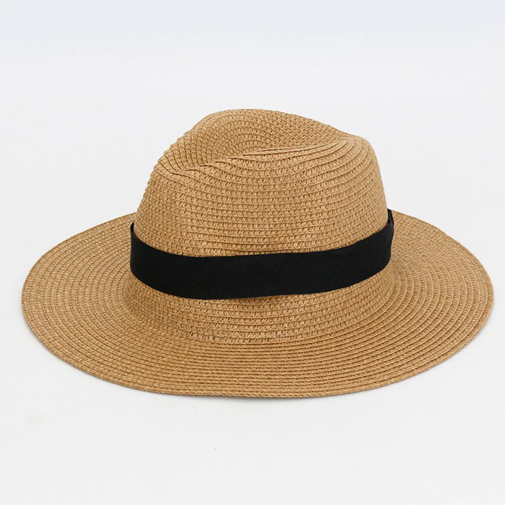 Summer Foldable Straw Hat Beach Hat Breathable Sun Hat