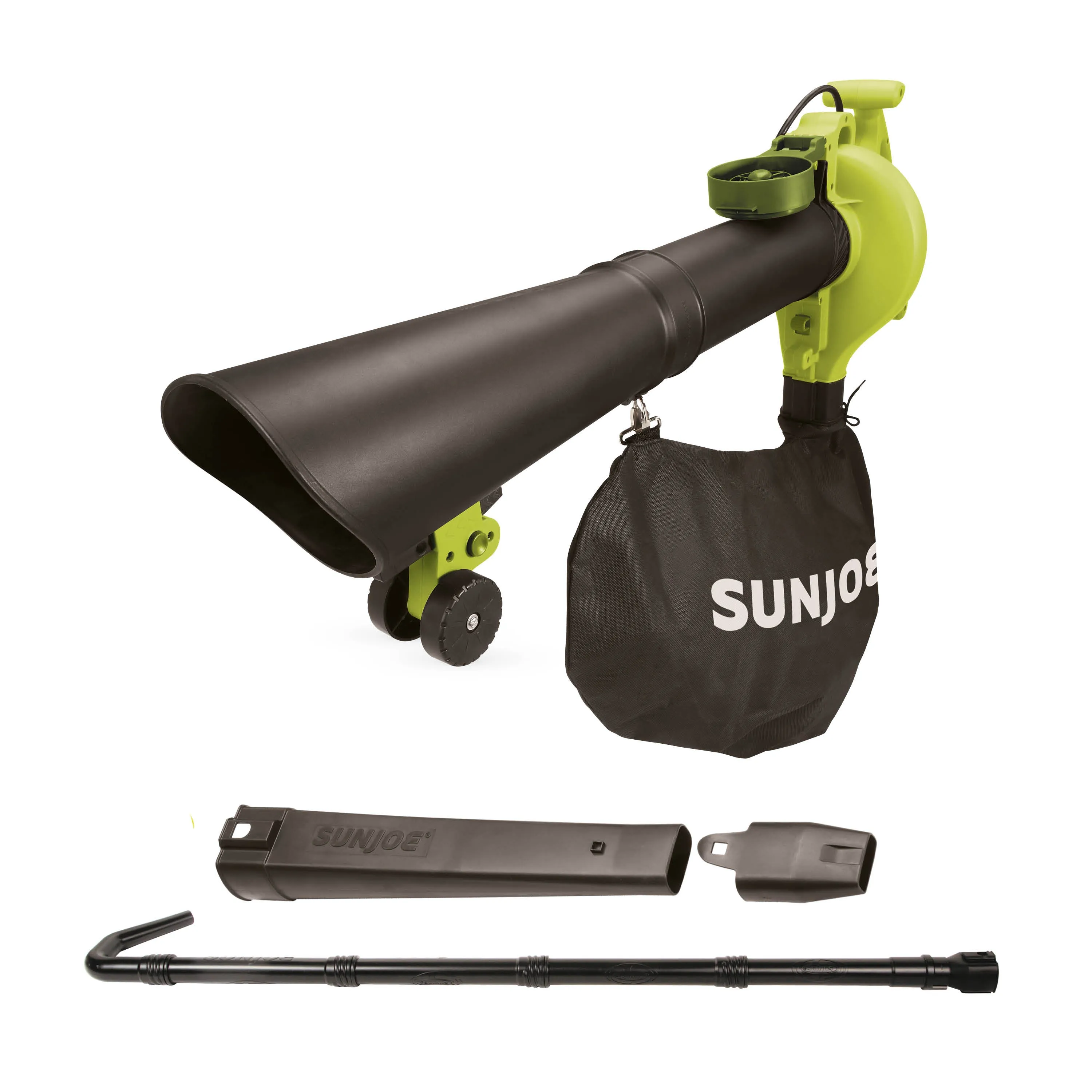 Sun Joe SBJ606E-GA-SJG 4-in-1 Electric Blower | 250 MPH | 14 Amp | Vacuum | Mulcher | Gutter Cleaner