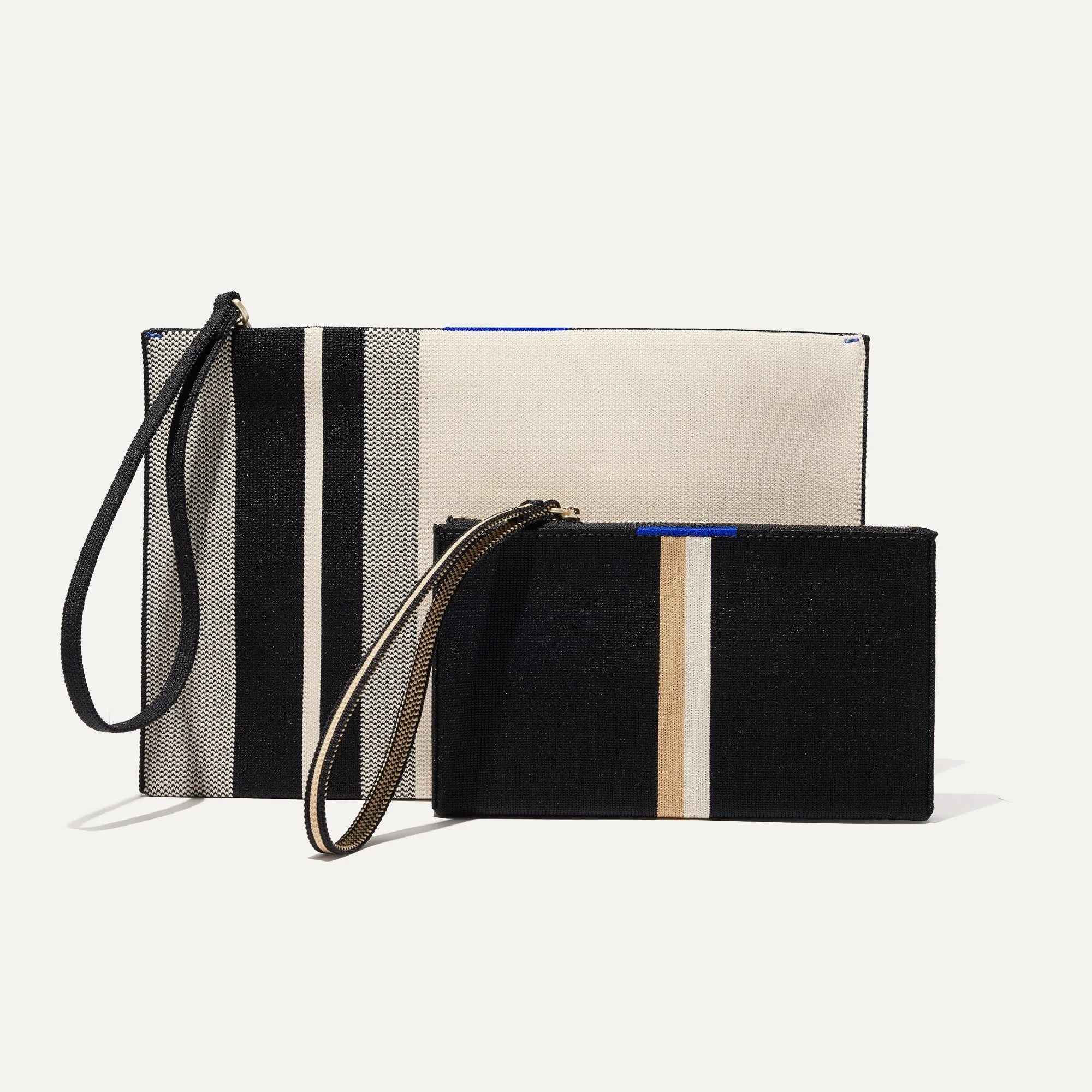 The Wallet Wristlet - Black Portobello Stripe