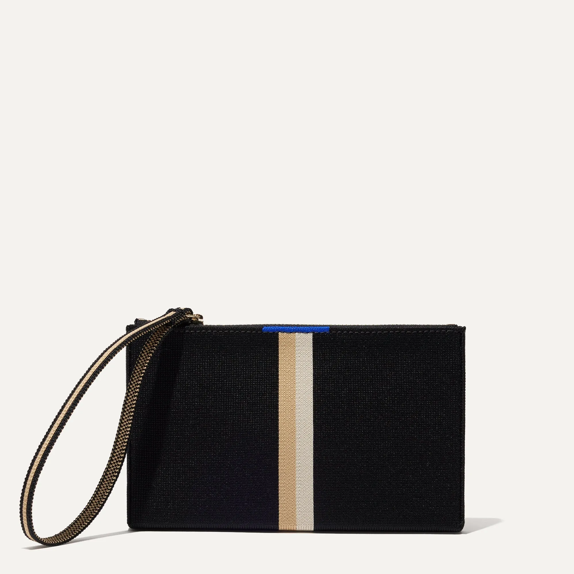 The Wallet Wristlet - Black Portobello Stripe