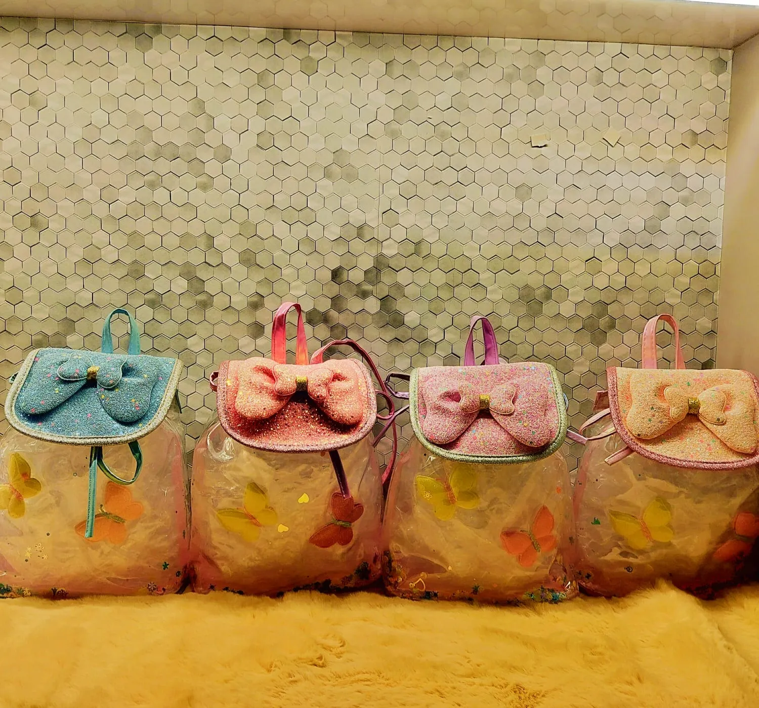 Versatile Butterfly Glitter Bow Bags.