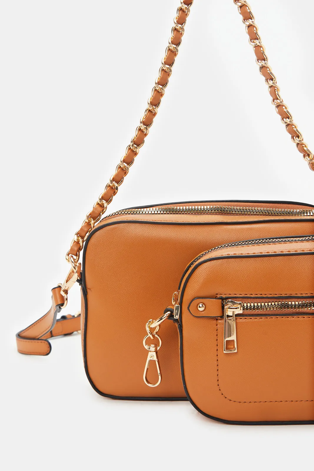 Women Tan Cross Body Bag (2 Piece)