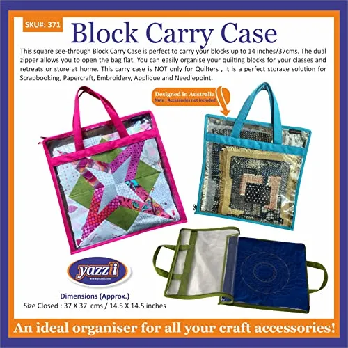 Yazzii Quilt Block Carry Case - Portable Storage Bag Organizer